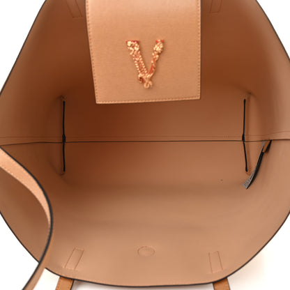 Versace Vitello Virtus Tote Caramel 6 of 12