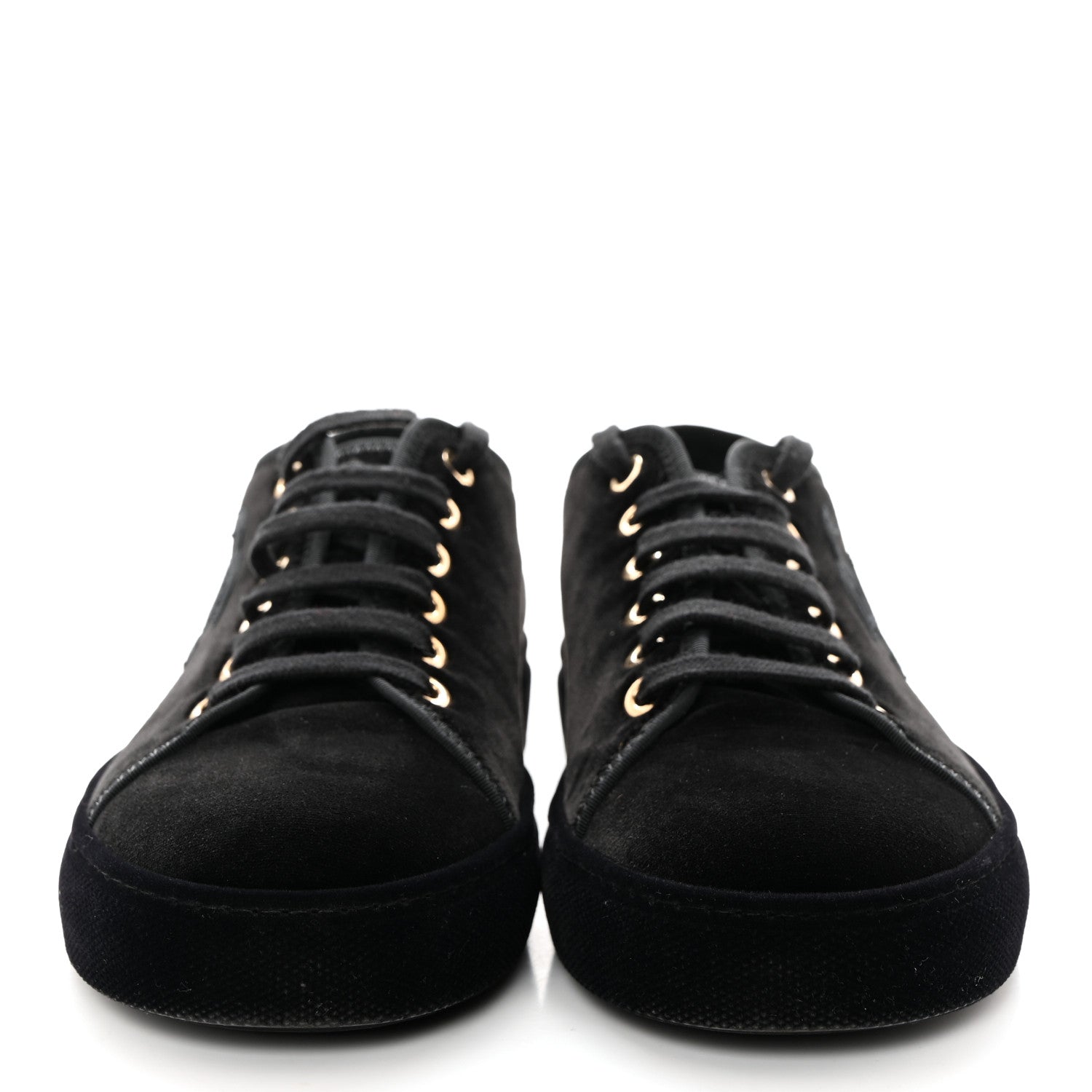 Chanel Velvet Womens CC Sneakers 35 Black 2 of 9