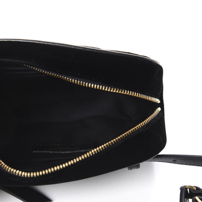 Saint Laurent Velour Matelasse Monogram Lou Belt Bag Black 4 of 9