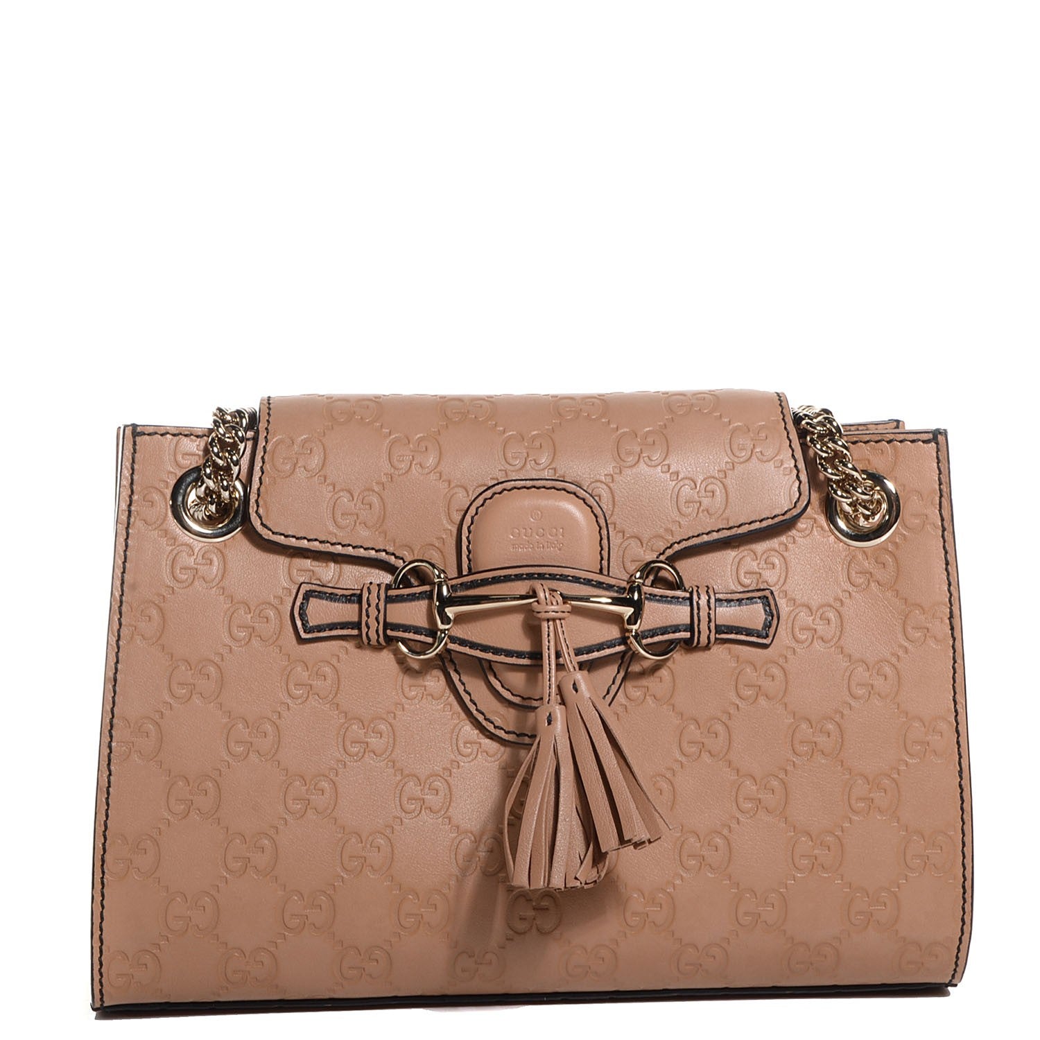 Gucci Guccissima Small Emily Chain Shoulder Bag Camelia 1 of 8