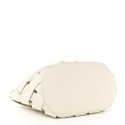 Bottega Veneta Calfskin The Point Weave Triangle Bag Chalk 5 of 12