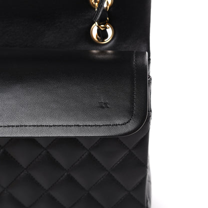 Chanel Lambskin Quilted Medium Double Flap Black 8 of 15