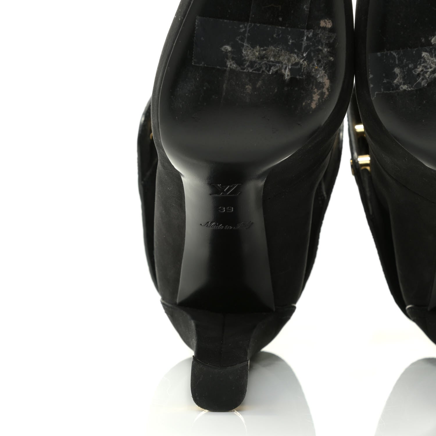 Louis Vuitton Suede Lace Up Ankle Boots 39 Black 9 of 14