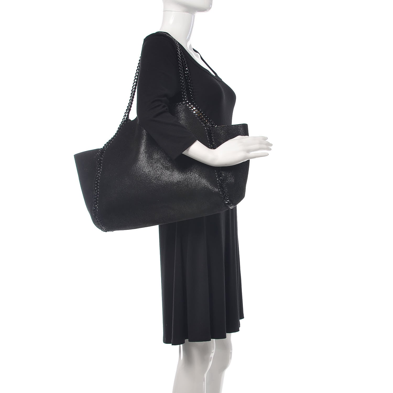 Stella McCartney Shaggy Deer Falabella Reversible Tote Black 2 of 11