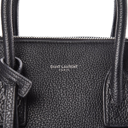 Saint Laurent Grained Calfskin Baby Supple Sac De Jour Black 9 of 11
