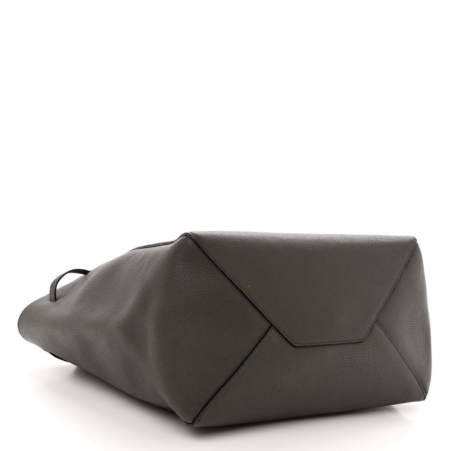 Celine Soft Grained Calfskin Small Belt Cabas Phantom Army Green 4 of 12