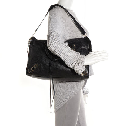 Balenciaga Chevre Gold Metallic Edge Hardware City Black 2 of 14