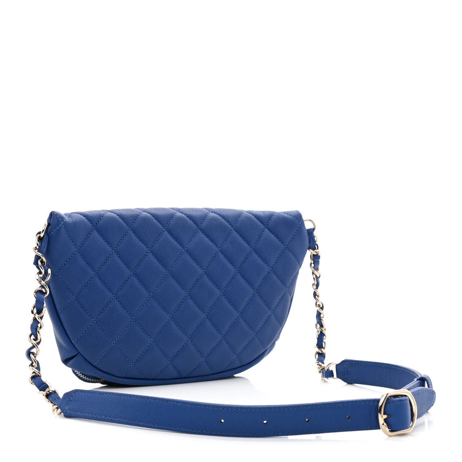 Chanel Caviar Quilted Business Affinity Waist Belt Bag Dark Blue 3 of 11