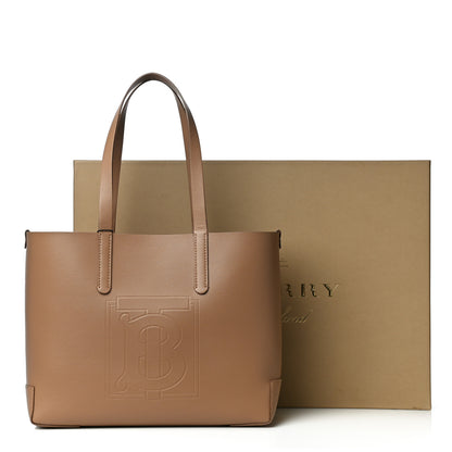 Burberry Calfskin TB Motif Embossed Medium Tote Camel 10 of 10