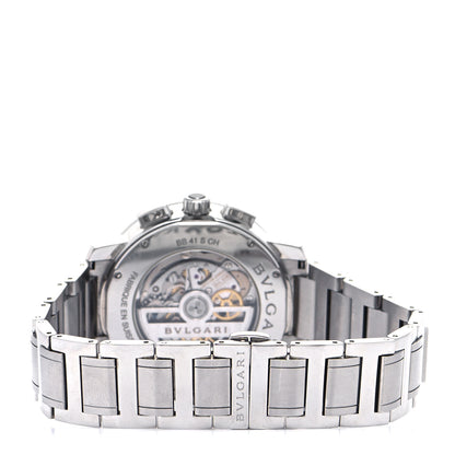 Bulgari Stainless Steel 41mm Chronograph Automatic Watch Black 3 of 4