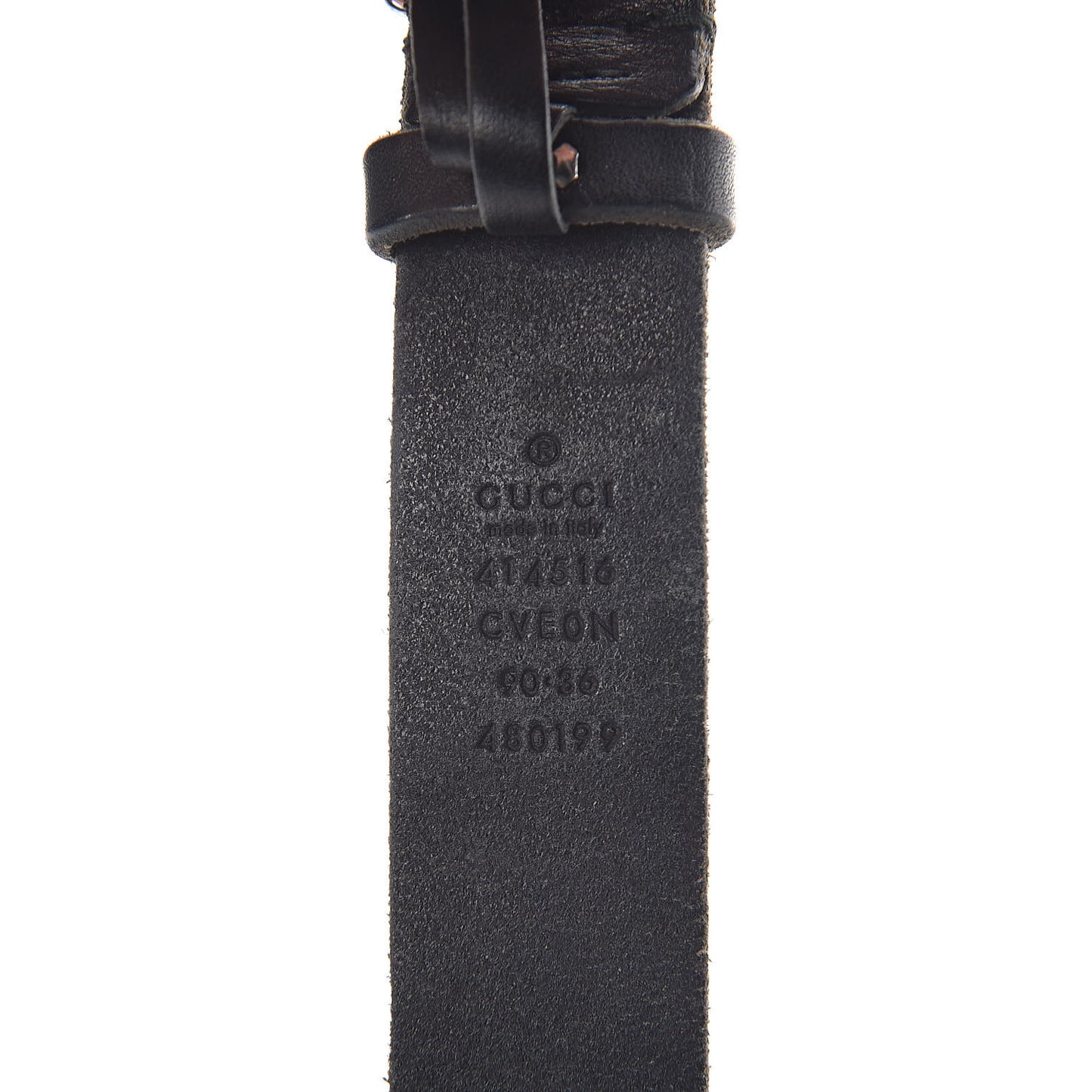 Cuoio Toscano Nickel Double G 30mm Belt 90 36 Black