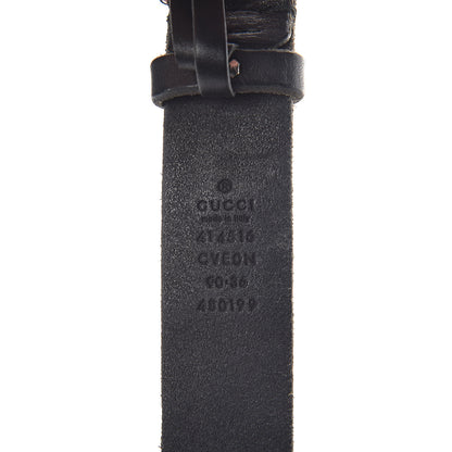 Gucci Cuoio Toscano Nickel Double G 30mm Belt 90 36 Black 4 of 7