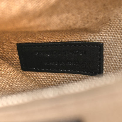 Saint Laurent Linen Calfskin Small Rive Gauche Tote Greggio Natural 7 of 11