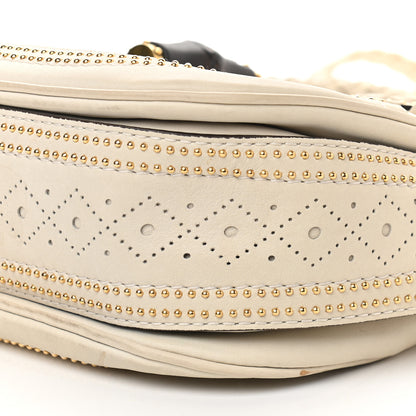 Gucci Calfskin Medium New Bamboo Top Handle Bag White 5 of 10