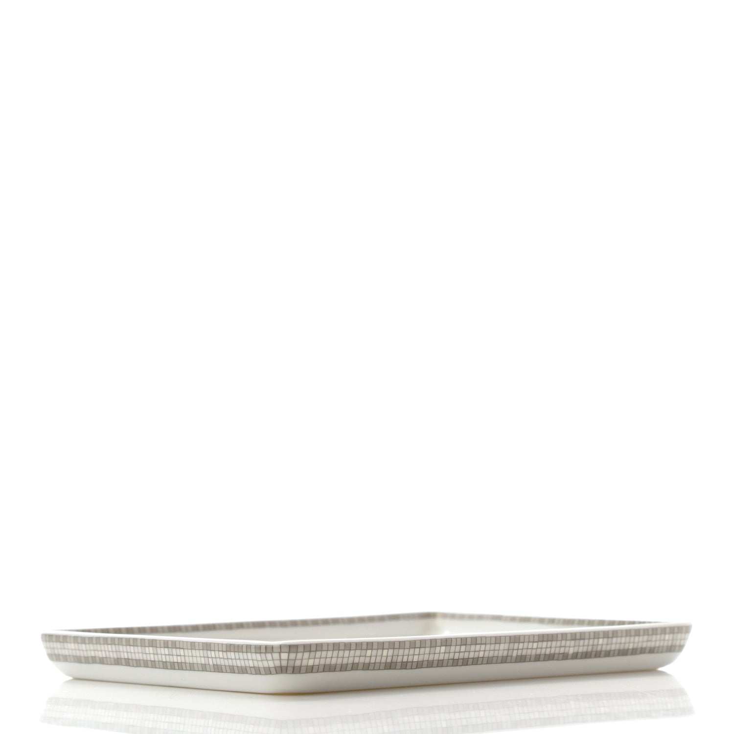 Hermes Porcelain Mosaique Au 24 Sushi Plate Platine 4 of 5