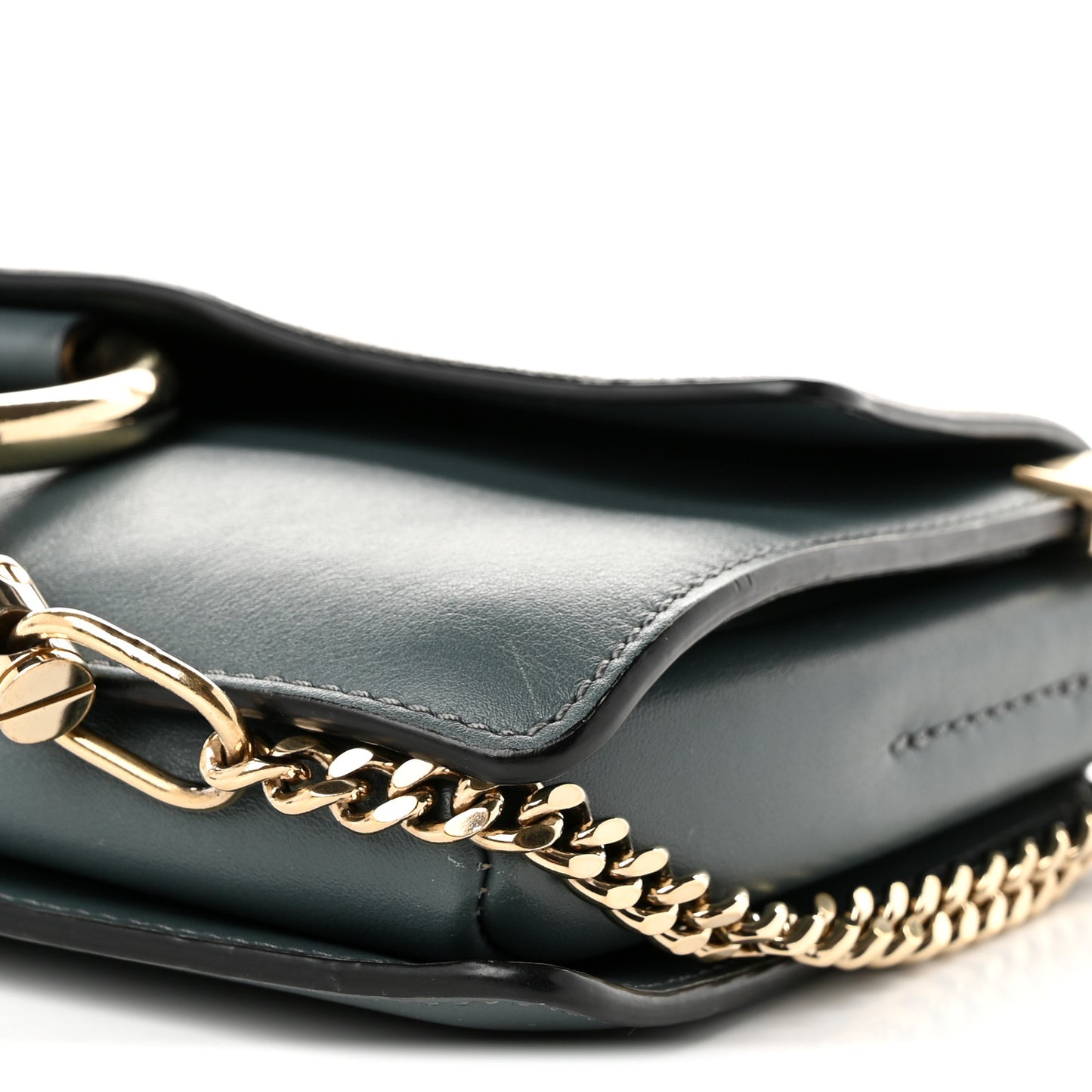 Suede Calfskin Small Faye Shoulder Bag Cloudy Blue