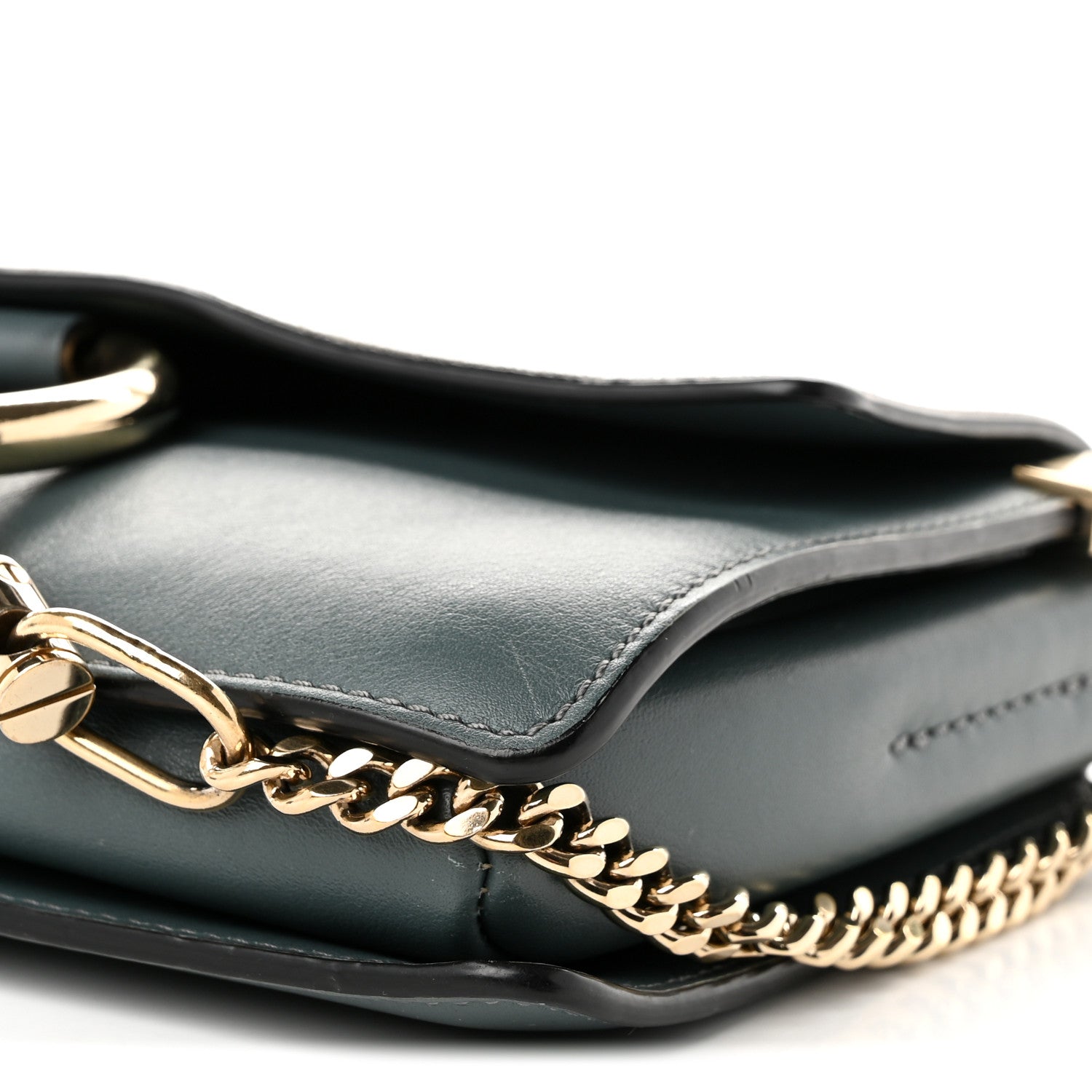 Chloe Suede Calfskin Small Faye Shoulder Bag Cloudy Blue 9 of 9