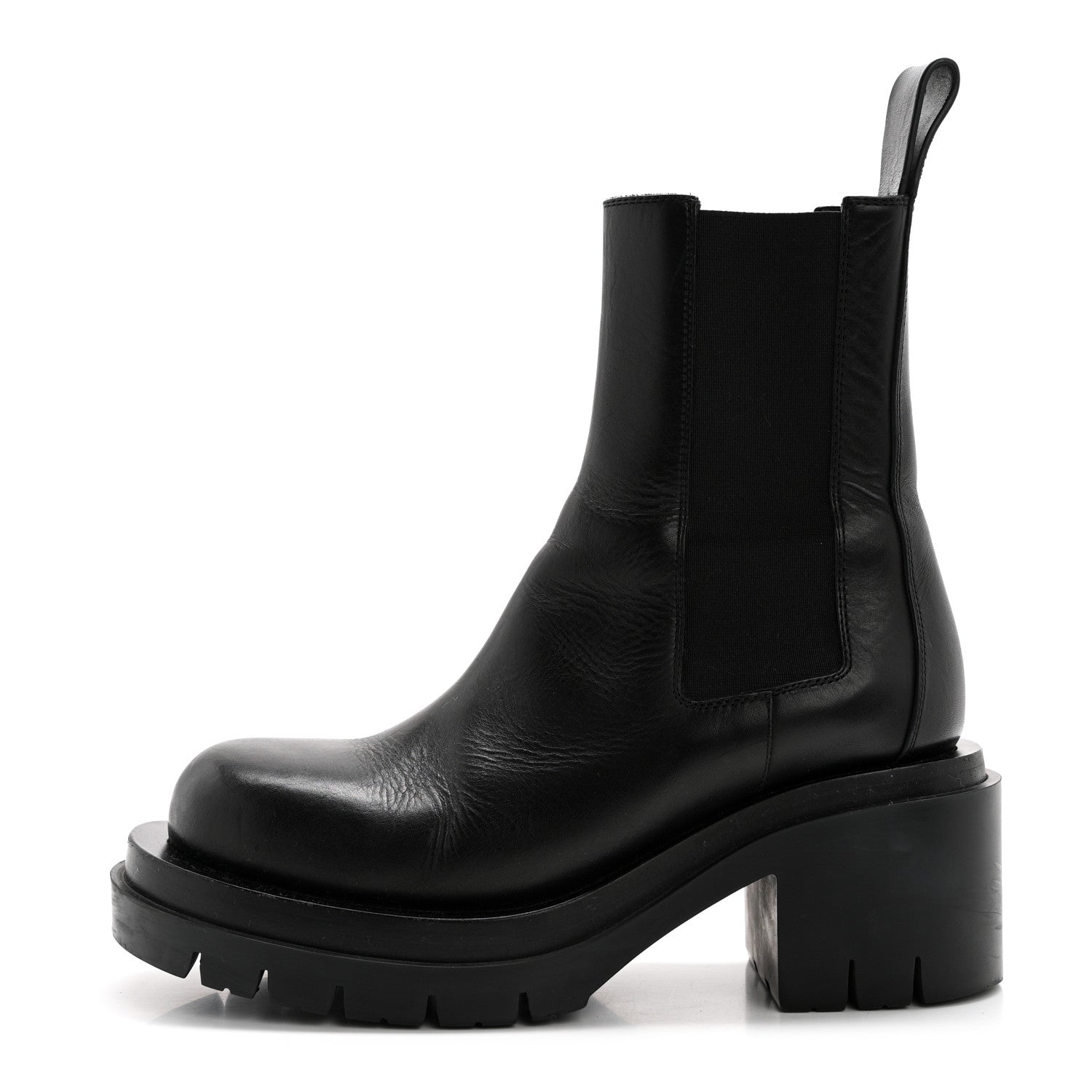 Bottega Veneta Calfskin The Lug Chelsea 30/70mm Ankle Boots 37.5 Black 1 of 8
