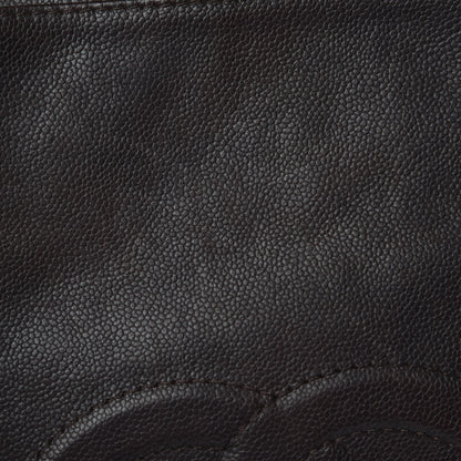 Chanel Caviar Large CC Tuck Tote Dark Brown 12 of 17