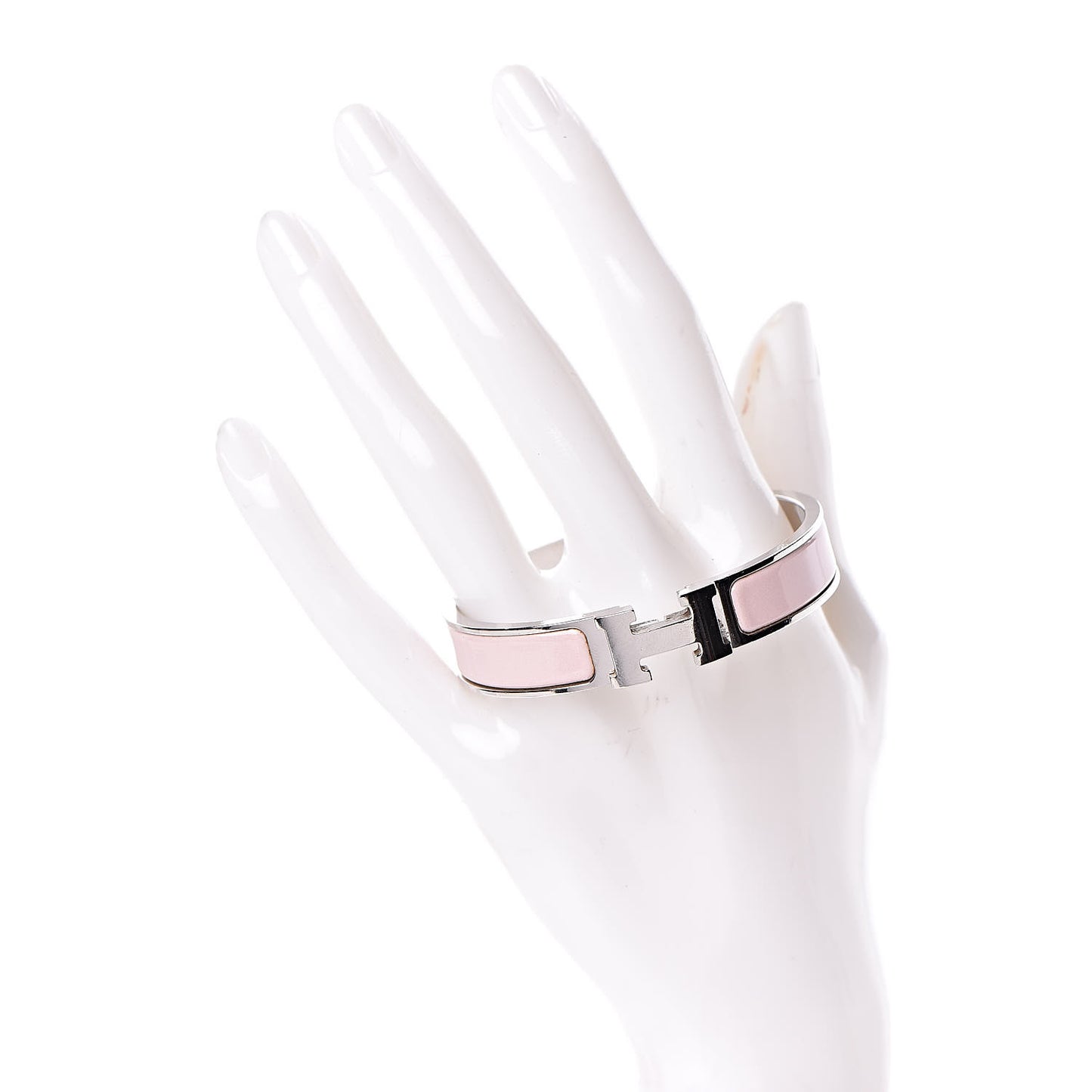 Enamel Narrow Clic Clac H Bracelet PM Rose Dragee