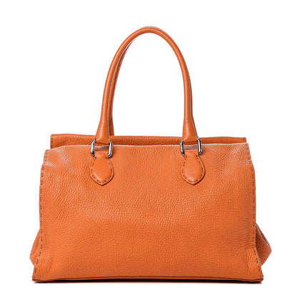 Fendi Calfskin Romano Selleria Firenze Frame Bag Orange 1 of 9