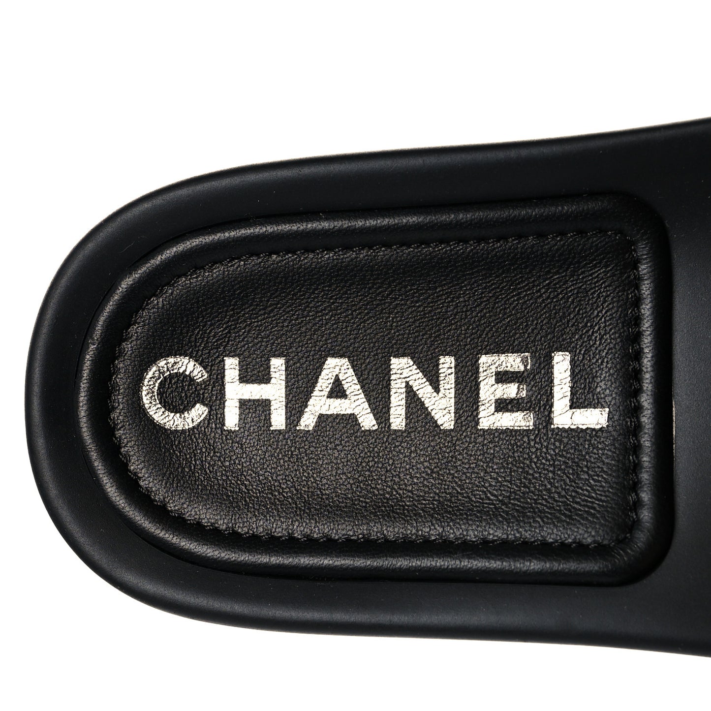 Lambskin Quilted CC Mules Sandals 37 Black