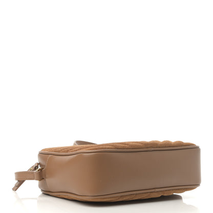 Saint Laurent Suede Matelasse Monogram Lou Camera Bag Cinnamon 4 of 10