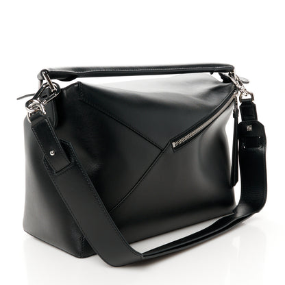 Loewe Calfskin Large Puzzle Edge Bag Black 3 of 10
