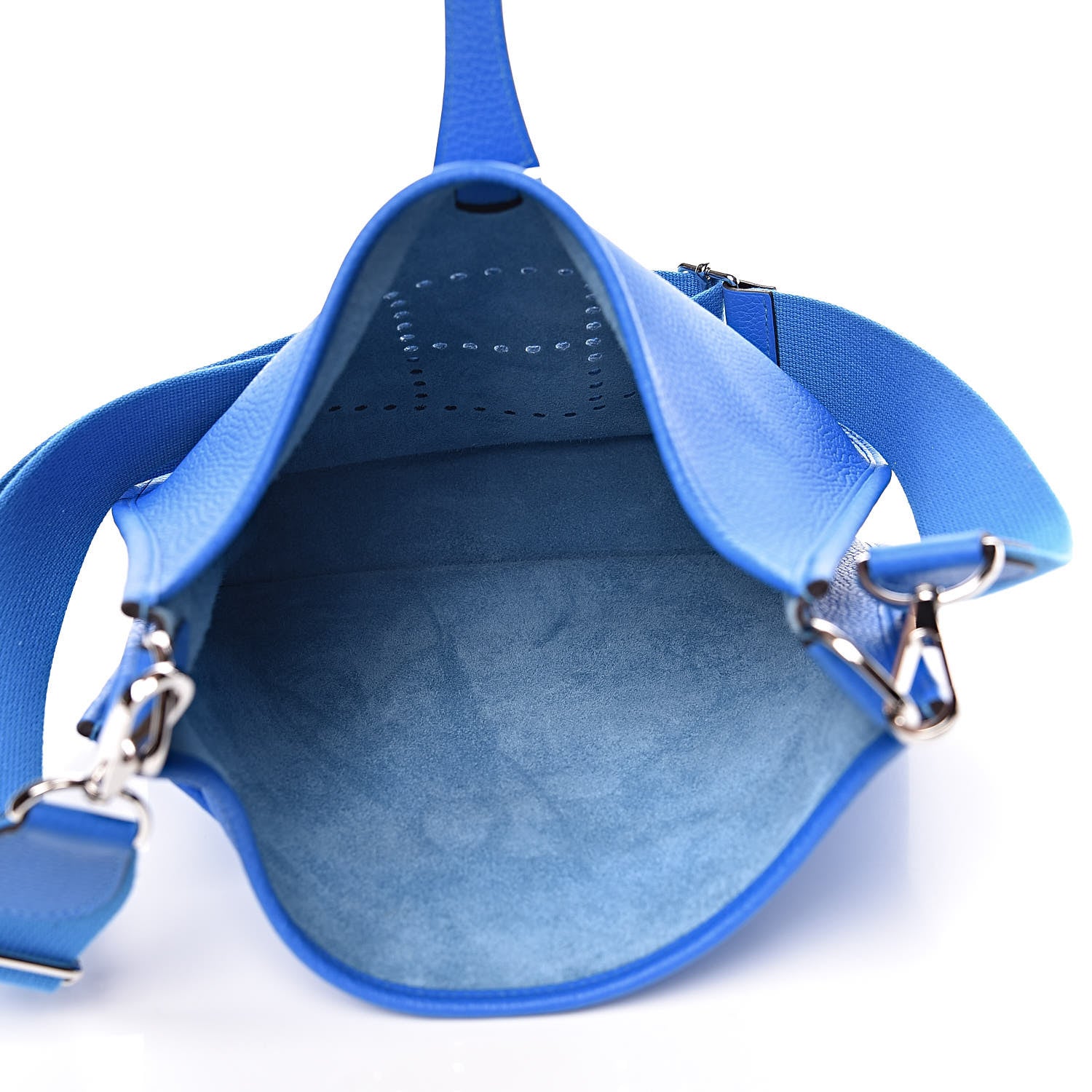 Hermes Taurillon Clemence Evelyne III PM Bleu Hydra 5 of 11
