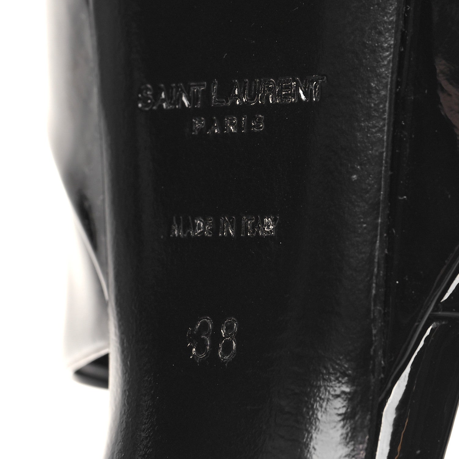 Saint Laurent Patent Jodie 95 Platform Sandals 38 Black 7 of 9