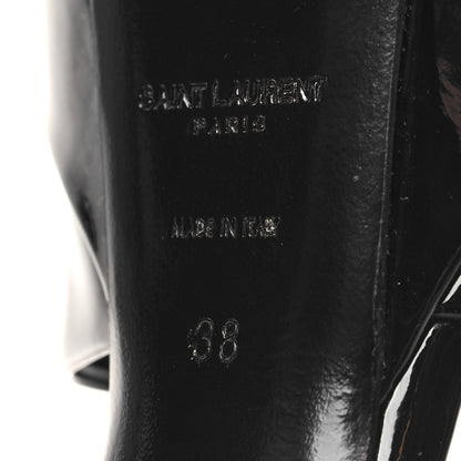 Saint Laurent Patent Jodie 95 Platform Sandals 38 Black 7 of 9