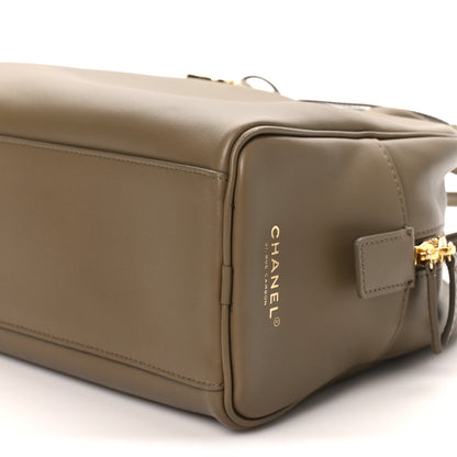 Chanel Calfskin Large Perfect Bowling Bag Dark Khaki 10 of 10