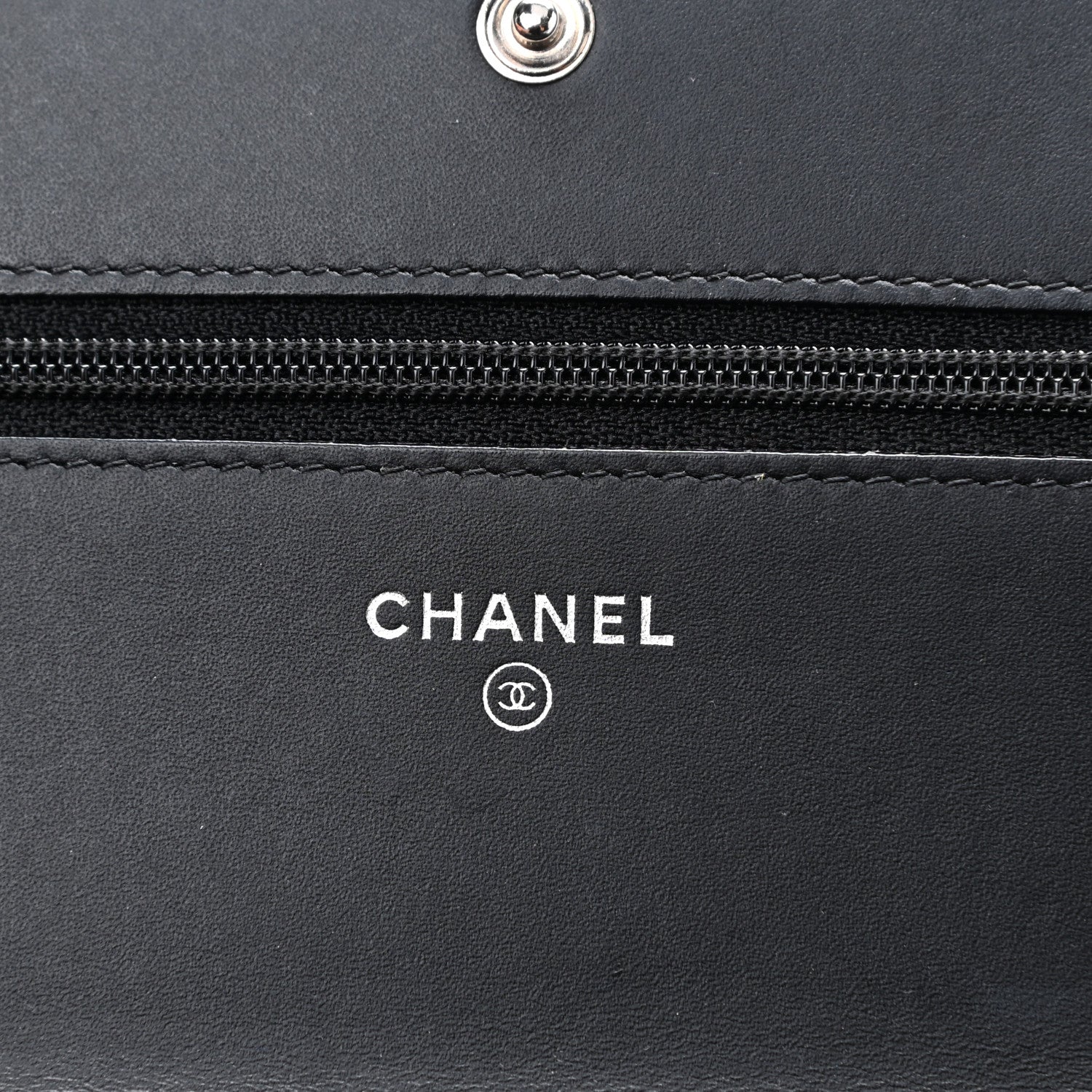Chanel Patent Calfskin Quilted Boy Wallet On Chain WOC Black 7 of 12