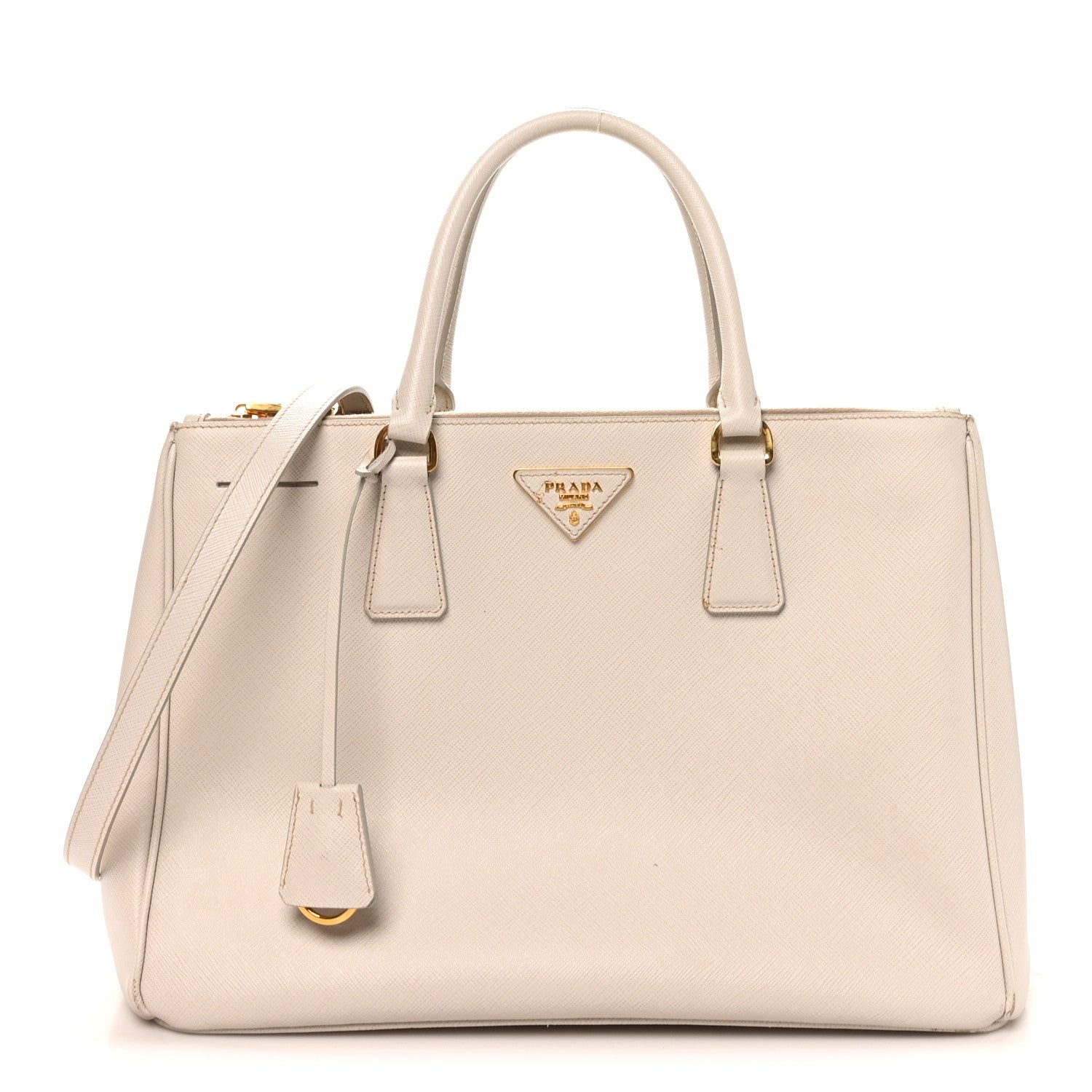 Prada Saffiano Lux Medium Galleria Double Zip Tote Talco 1 of 11