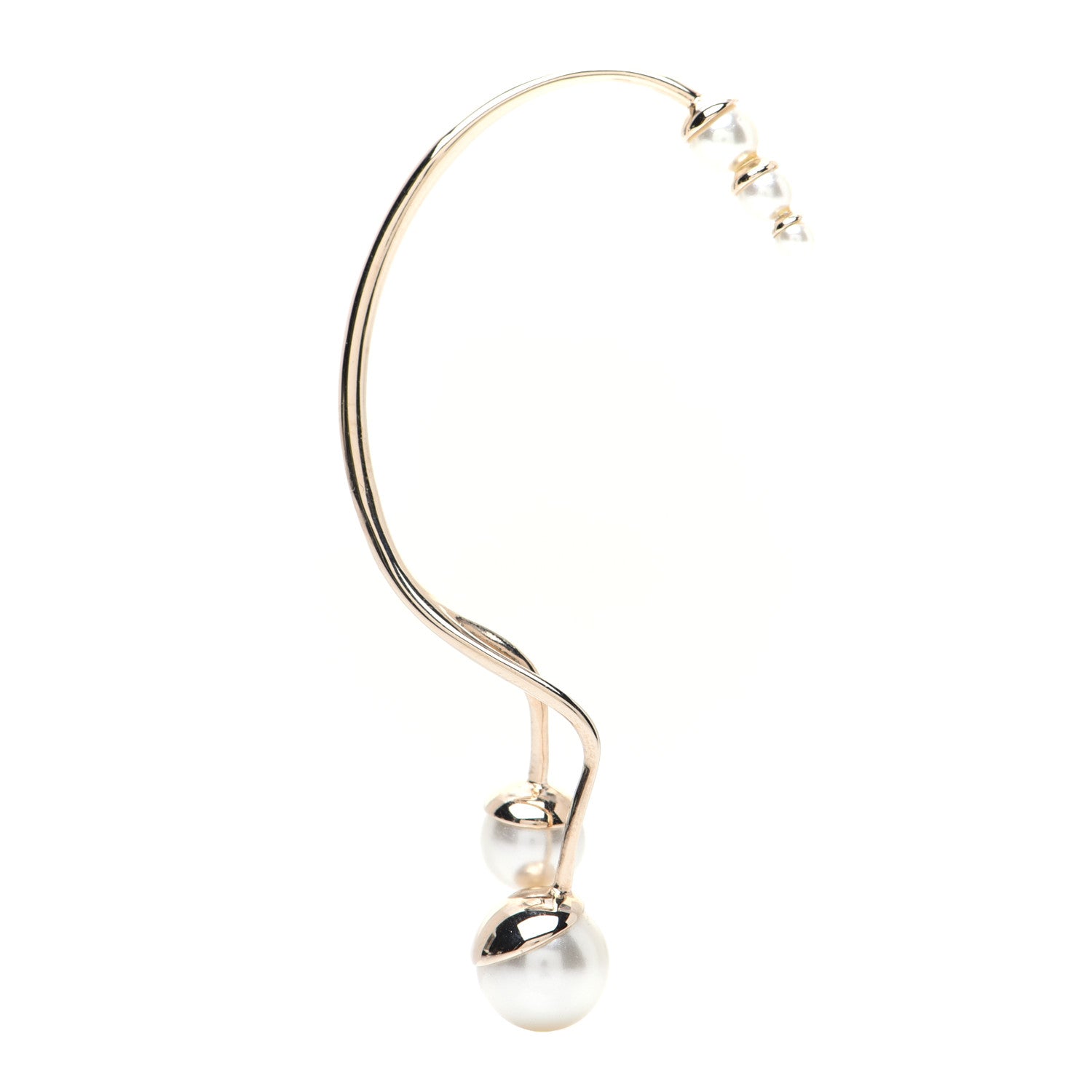 Christian Dior Pearl Earring Jewel Gold 1 of 5