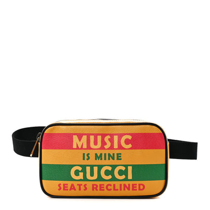 Gucci Textured Dollar Calfskin Music is Mine Belt Bag 90 36 Crop Multicolor Black 1 of 12