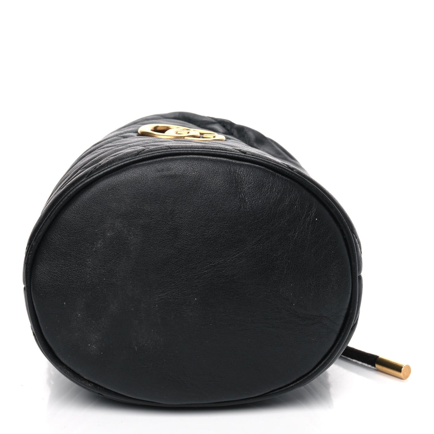 Calfskin Matelasse Mini GG Marmont 2.0 Bucket Bag Black
