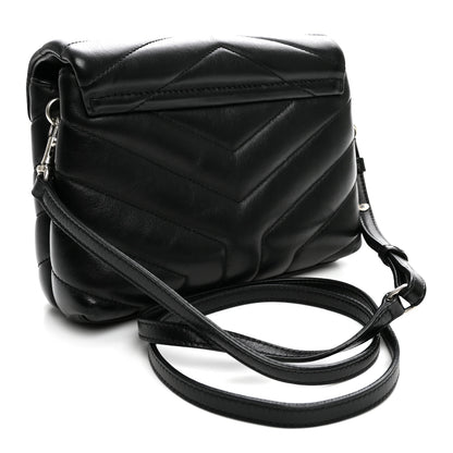 Saint Laurent Calfskin Y Quilted Monogram Toy Loulou Crossbody Bag Black 3 of 10