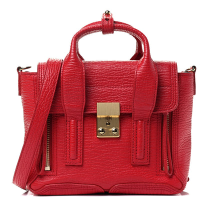 3.1 Phillip Lim Textured Calfskin Mini Pashli Satchel Red 1 of 5
