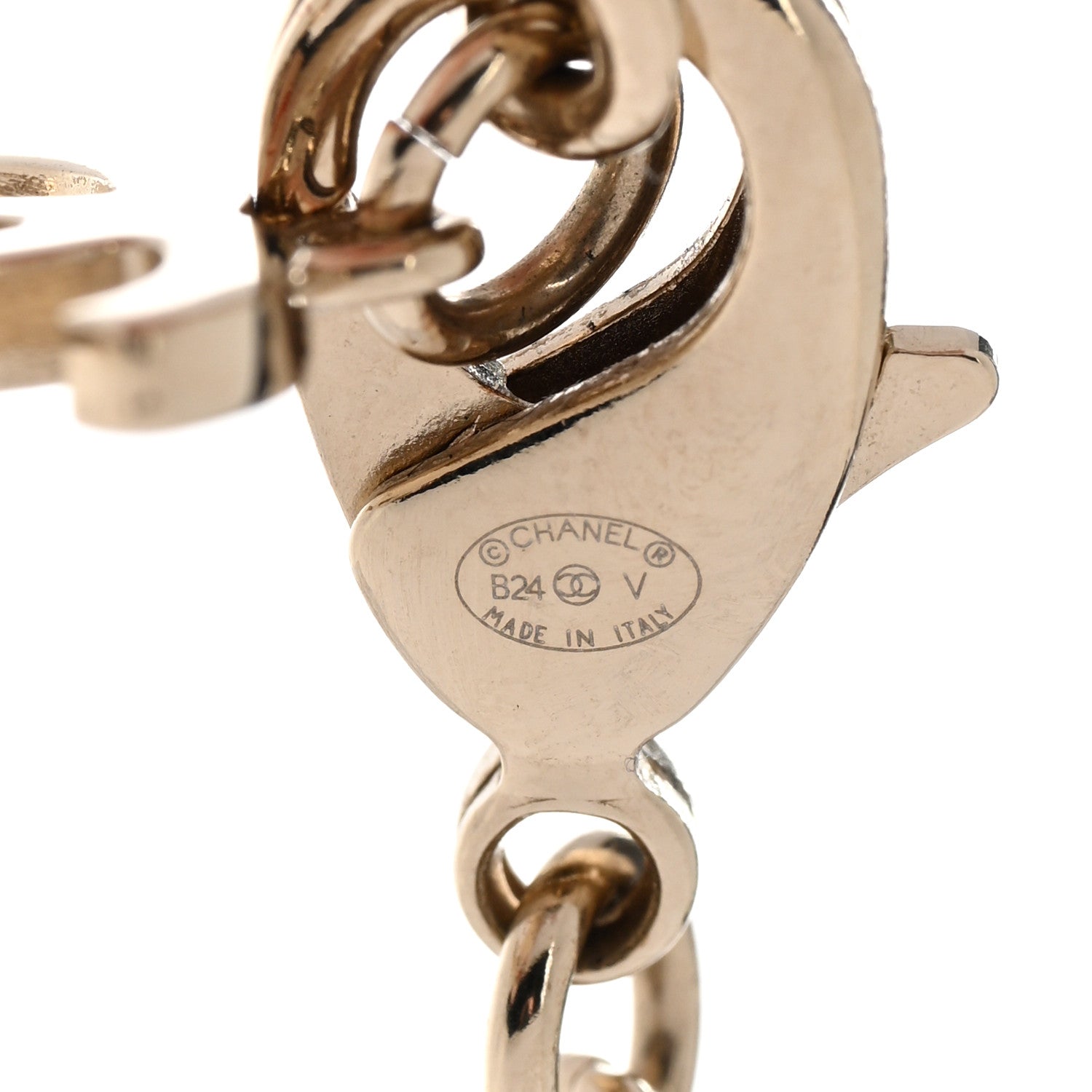 Chanel Crystal Chain CC Necklace Gold Silver 6 of 6