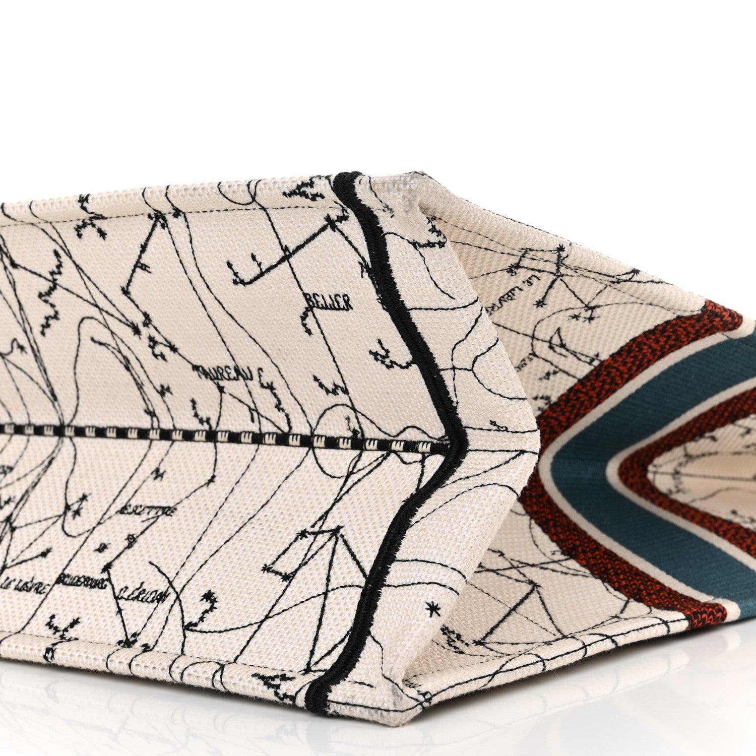 Christian Dior Canvas Embroidered Large Zodiac Book Tote Latte Multicolor 10 of 10
