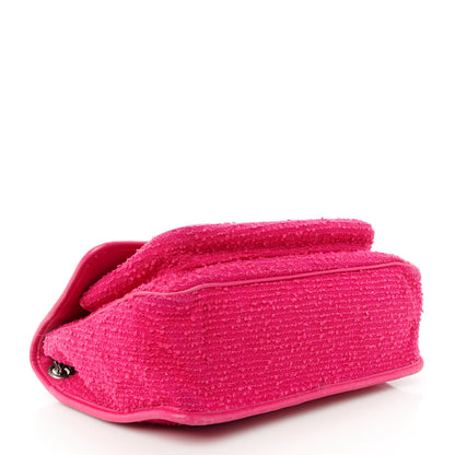Saint Laurent Boucle Tweed Monogram Medium Niki Chain Satchel Pink 4 of 12