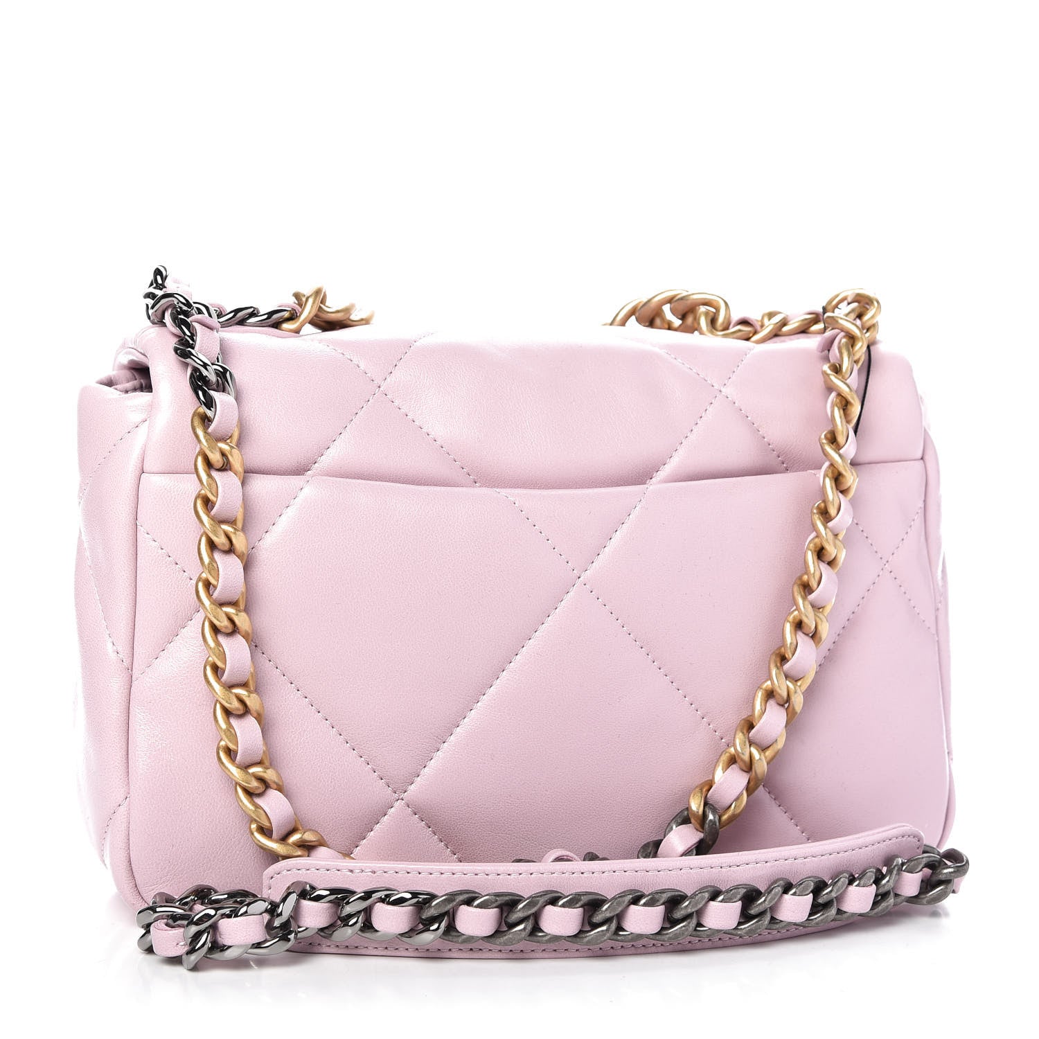 Chanel Lambskin Quilted Medium Chanel 19 Flap Light Pink 3 of 10