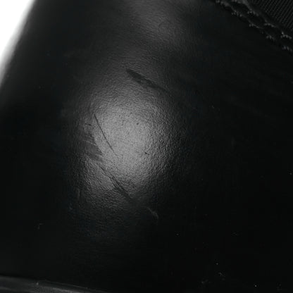 Prada Spazzolato Rois Nylon Metal Triangle Logo Monolith Pouch Pocket 55mm Boots 39.5 Black 12 of 15