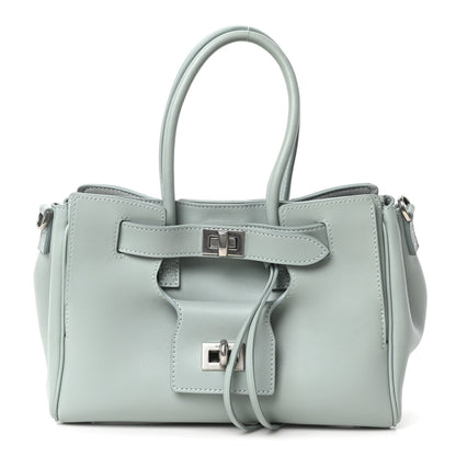 Balenciaga Smooth Calfskin Mini Bel Air Carry All Bag Mineral Green 1 of 9