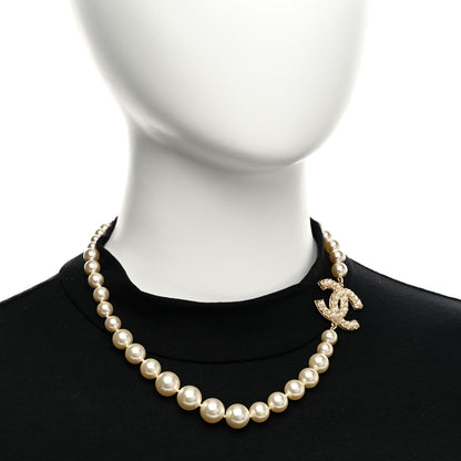 Chanel Pearl CC 100th Anniversary Necklace Light Gold 2 of 6