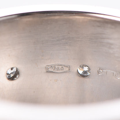 Gucci 18K White Gold Diamond 9mm Icon Band Ring 50 5.5 7 of 9