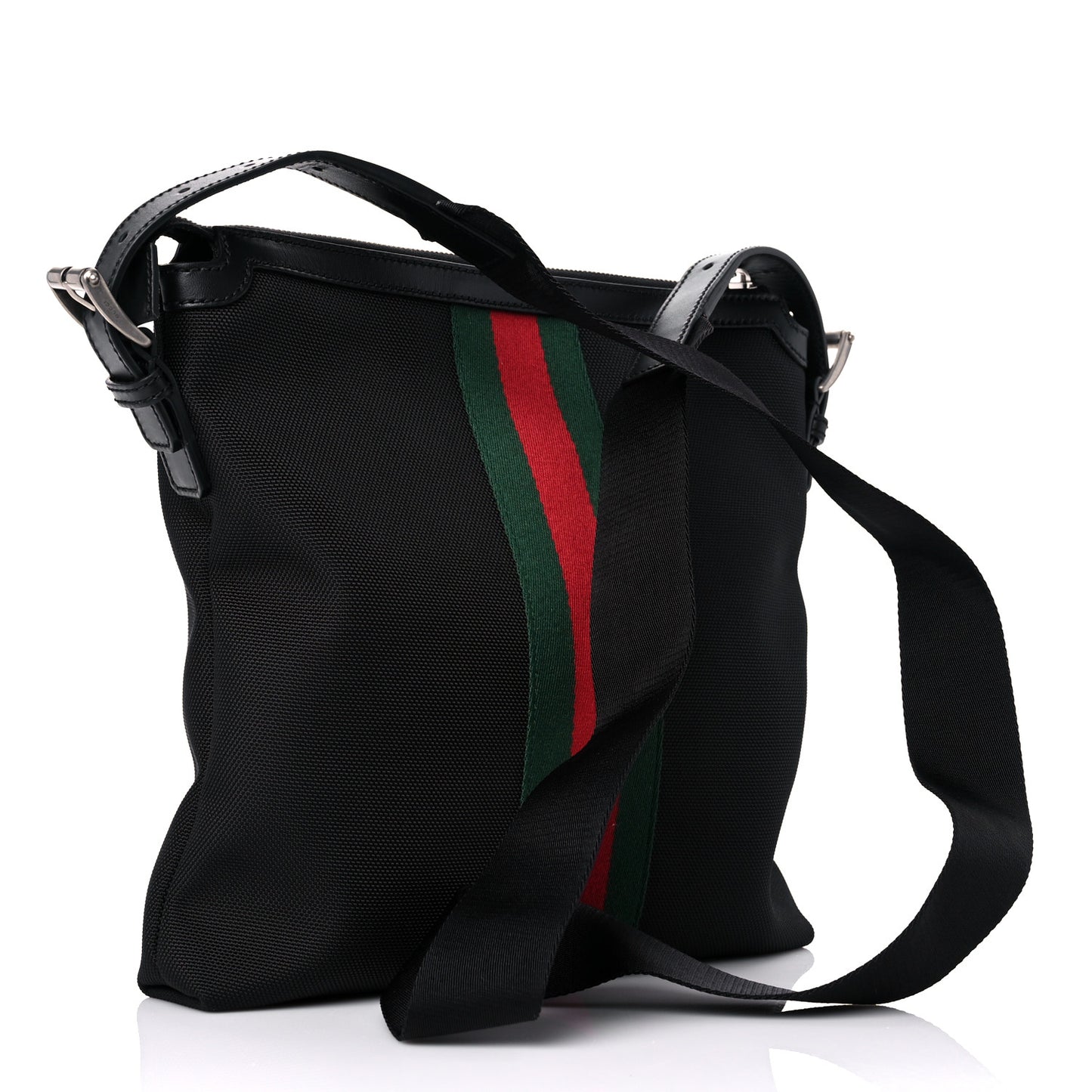 Techno Canvas Web Messenger Bag Black