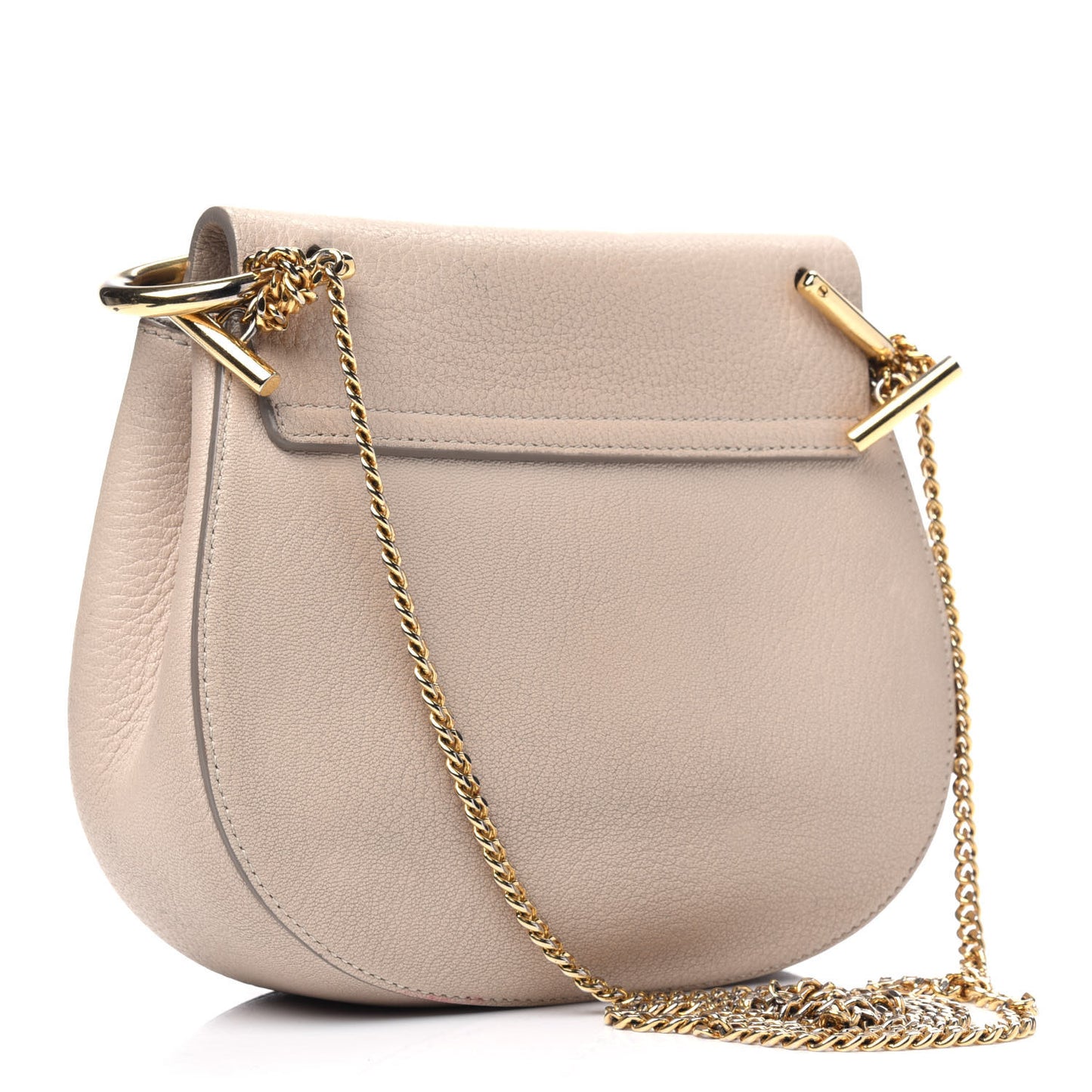 Grained Lambskin Mini Drew Shoulder Bag Biscotti Beige