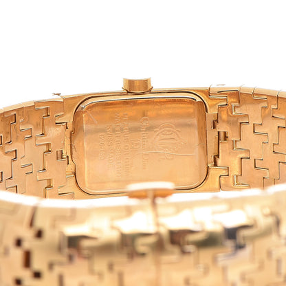 Christian Dior Stainless Steel 15mm Diorific Houndstooth Quartz Watch Gold 5 of 6